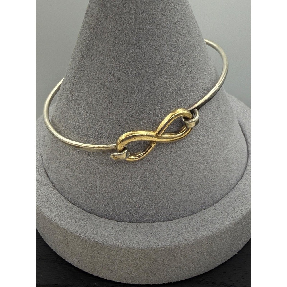 James Avery 14kt Sterling Infinity Gold Hook Bracelet Bangle 8.63g Retired 925